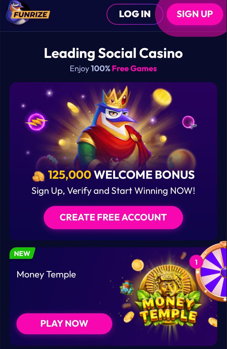 Funrize Casino screenshot
